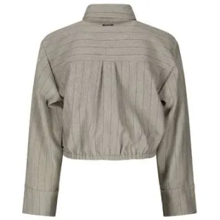 Retour Jeans jas met krijtstreep grijs, foto 3