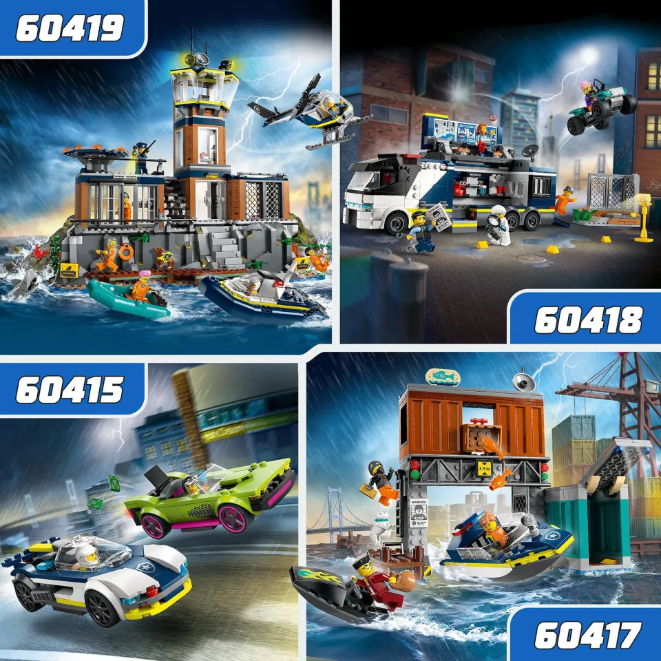 Lego City Politiewagen en snelle autoachtervolging Politie Auto Speelgoed Set 60415, foto 4