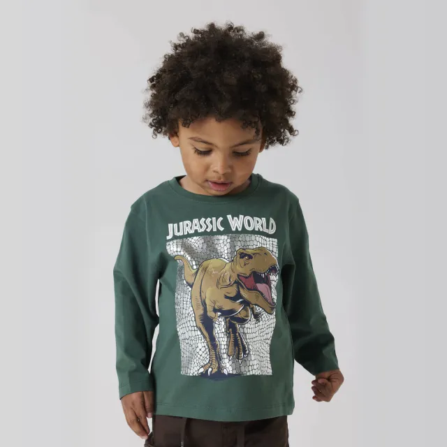 NAME IT MINI Jurassic World longsleeve donkergroen, foto 5