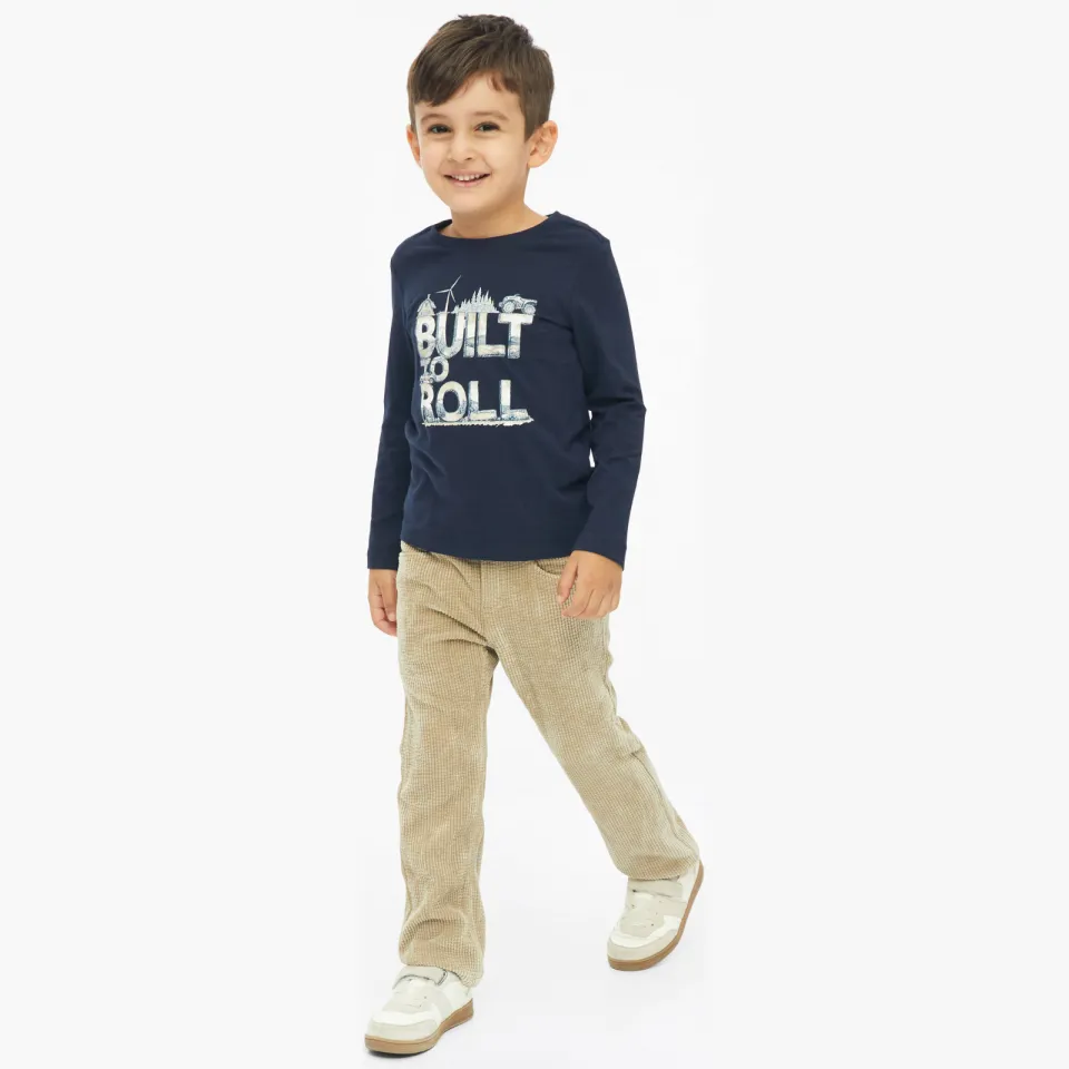 S.Oliver longsleeve met print en tekst marine, foto 3