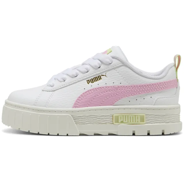 Puma Mayze leren sneakers wit/lichtroze