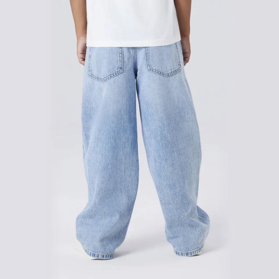 NAME IT KIDS straight leg jeans light blue denim, foto 4