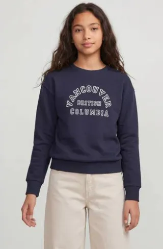 JJXX GIRL sweater met tekst - donkerblauw, foto 2