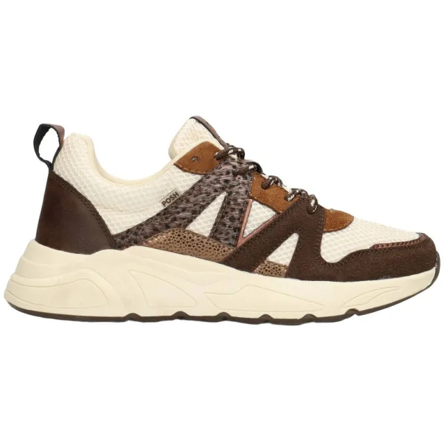 POSH by Poelman Poelman Carocel sneakers bruin Donkerbruin/ecru