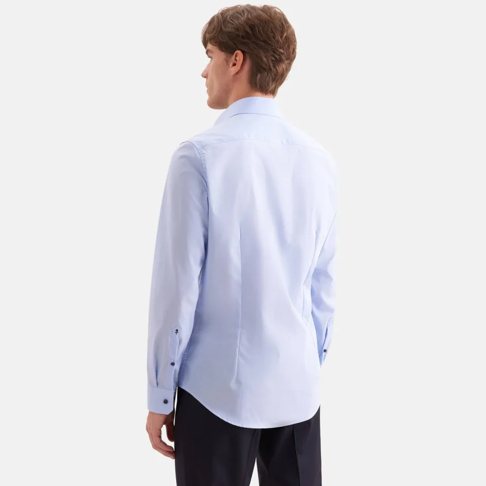 Seidensticker slim fit overhemd lichtblauw, foto 5