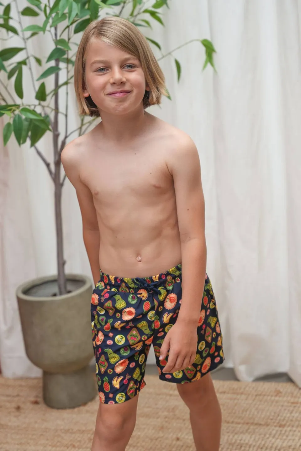 Just Beach zwemshort Poolday donkerblauw/groen, foto 5