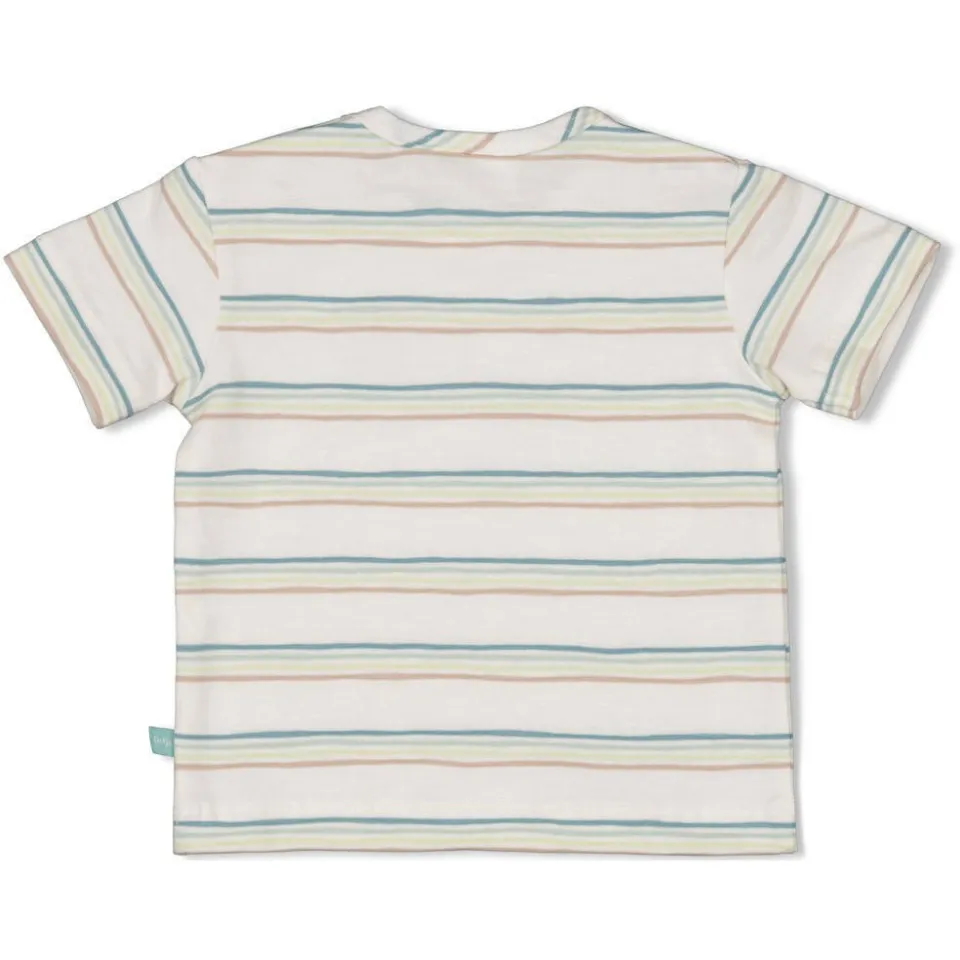 Feetje T-shirt You Croc my World ecru/blauw, foto 2
