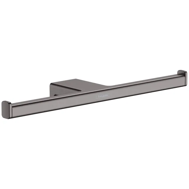 Hansgrohe AddStoris dubbele toiletrolhouder geborsteld zwart chroom