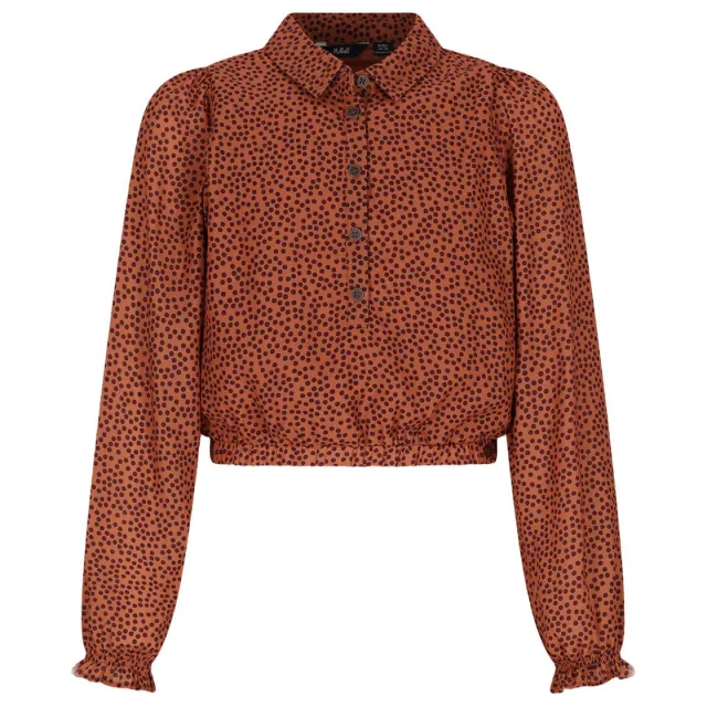 NoBell’ Tilly blousetop met stippen bruin, foto 2