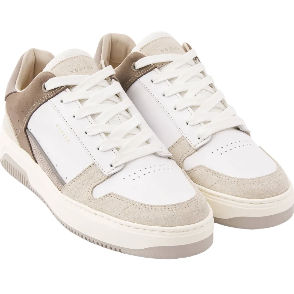 Nubikk Basket Courtside suède sneakers - beige/wit, foto 3