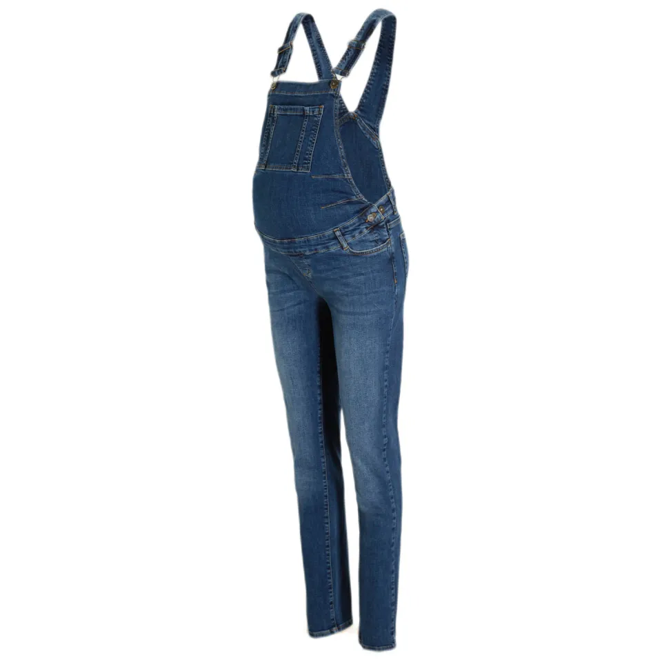 LOVE2WAIT zwangerschapstuinbroek stonewashed blauw, foto 2