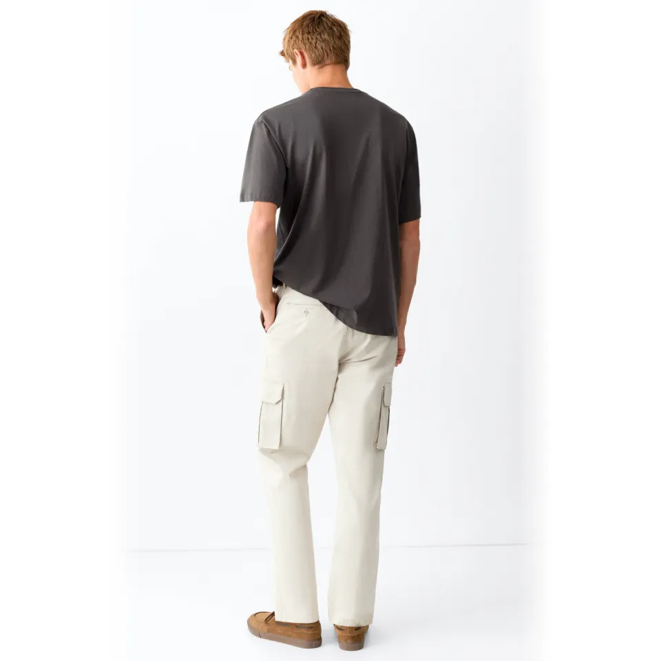 Mango Teen cargobroek ecru, foto 4