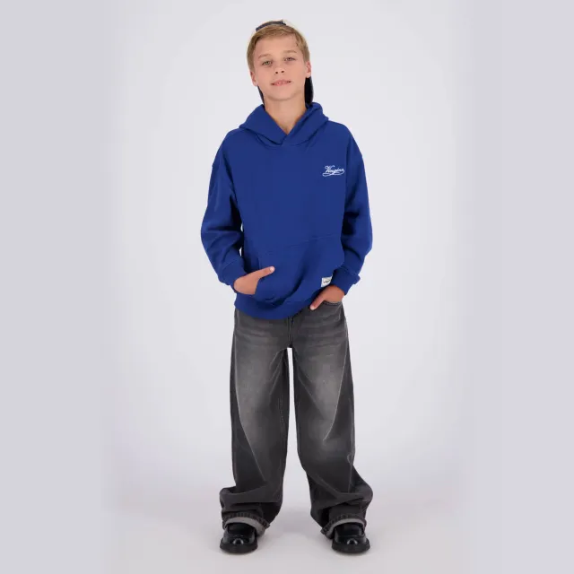 Vingino sweat hoodie met logo - blauw Hardblauw