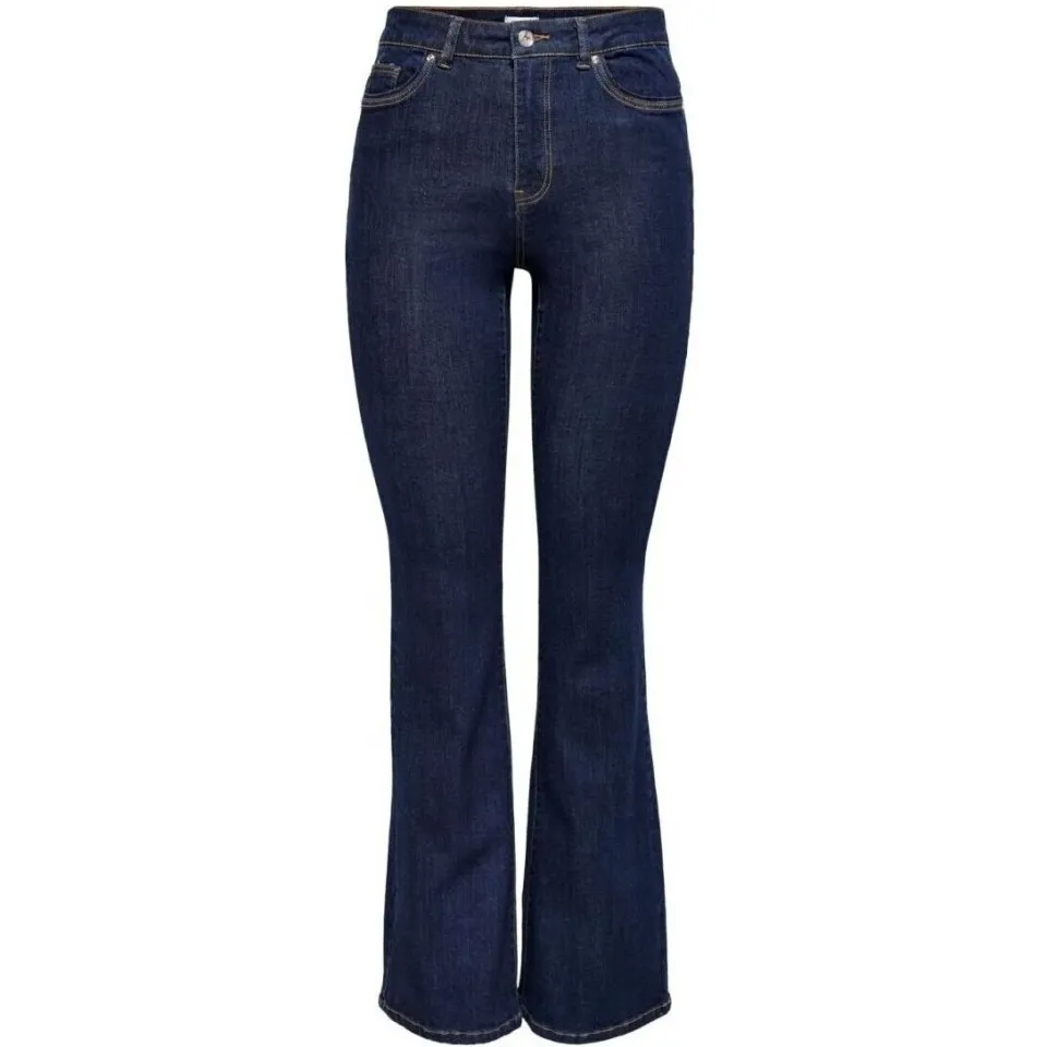 Only high waist flared jeans ONLWAUW dark blue denim, foto 2