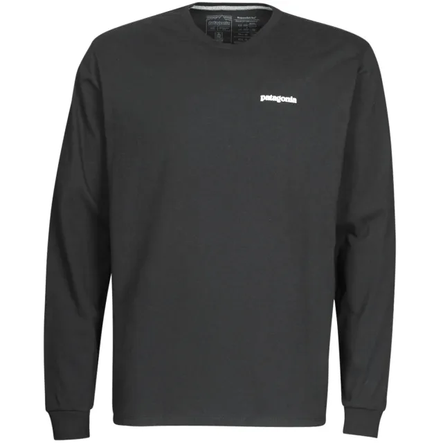 T-Shirt Lange Mouw Patagonia M'S L/S P-6 LOGO RESPONSIBILI-TEE zwart