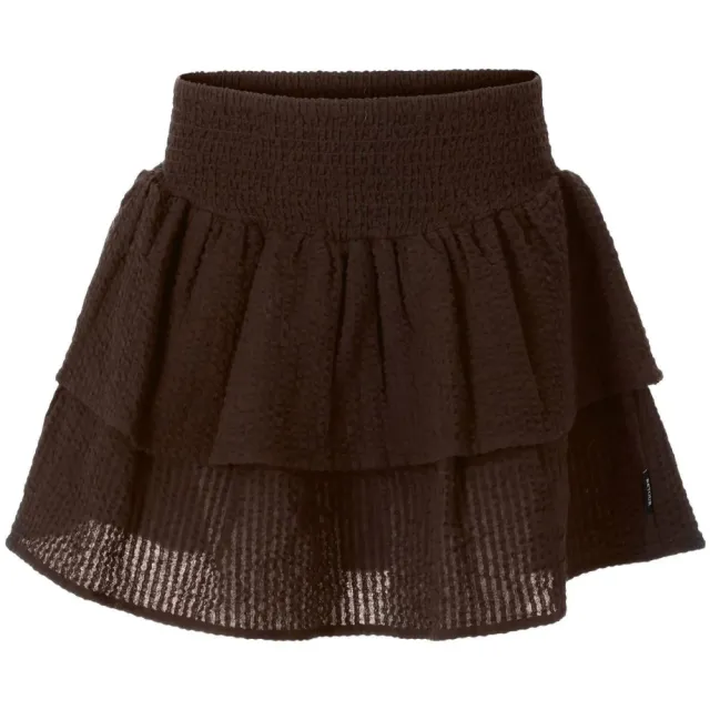 Retour Jeans Mia korte strokenrok donkerbruin