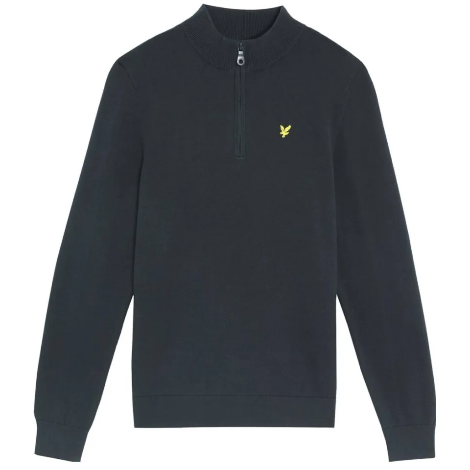 Lyle & Scott trui donkerblauw fijn gebreid, foto 3