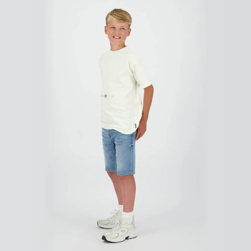 Raizzed jeansshort lichtblauw light blue stone, foto 5