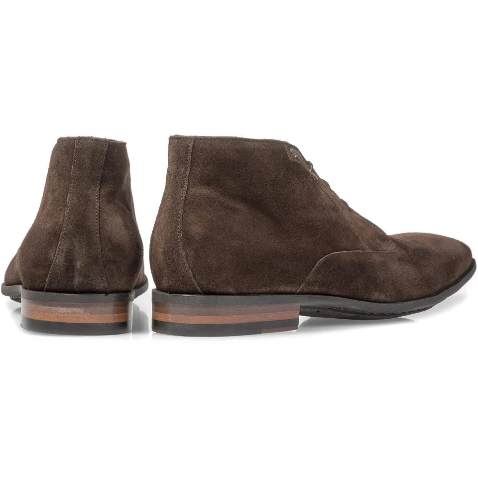 Floris Van Bommel Sella 03.01 suède enkelboots donkerbruin, foto 3