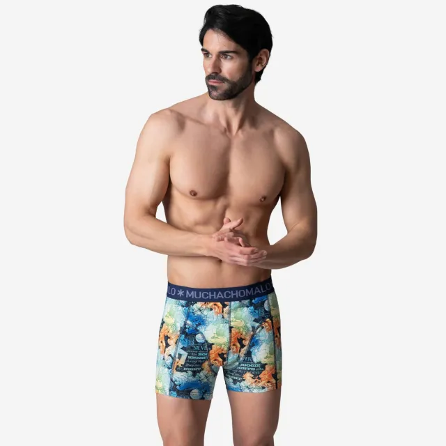 Muchachomalo boxershorts - donkerblauw/meerkleurig (set van 3) Donkerblauw/multi