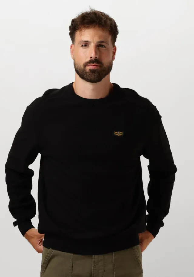 PME Legend Heren Truien & Vesten R-neck American Classic Buckley Knit - Zwart