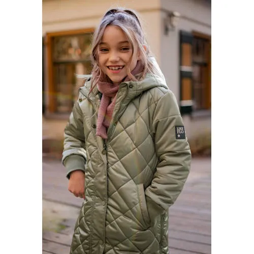 Like Flo quilted winterjas met split groen, foto 6