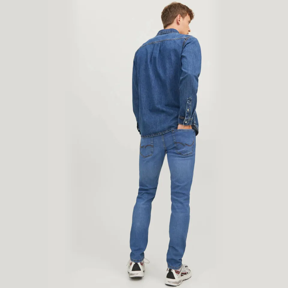 Jack & Jones JEANS INTELLIGENCE slim fit jeans JJIGLENN JJORIGINAL blue denim, foto 3