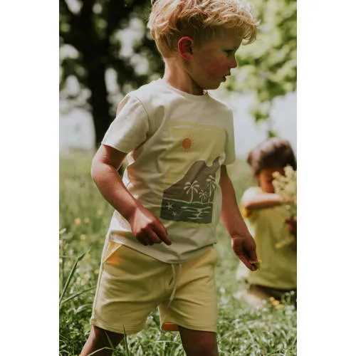 Koko Noko sweatshort groen en geel, foto 4