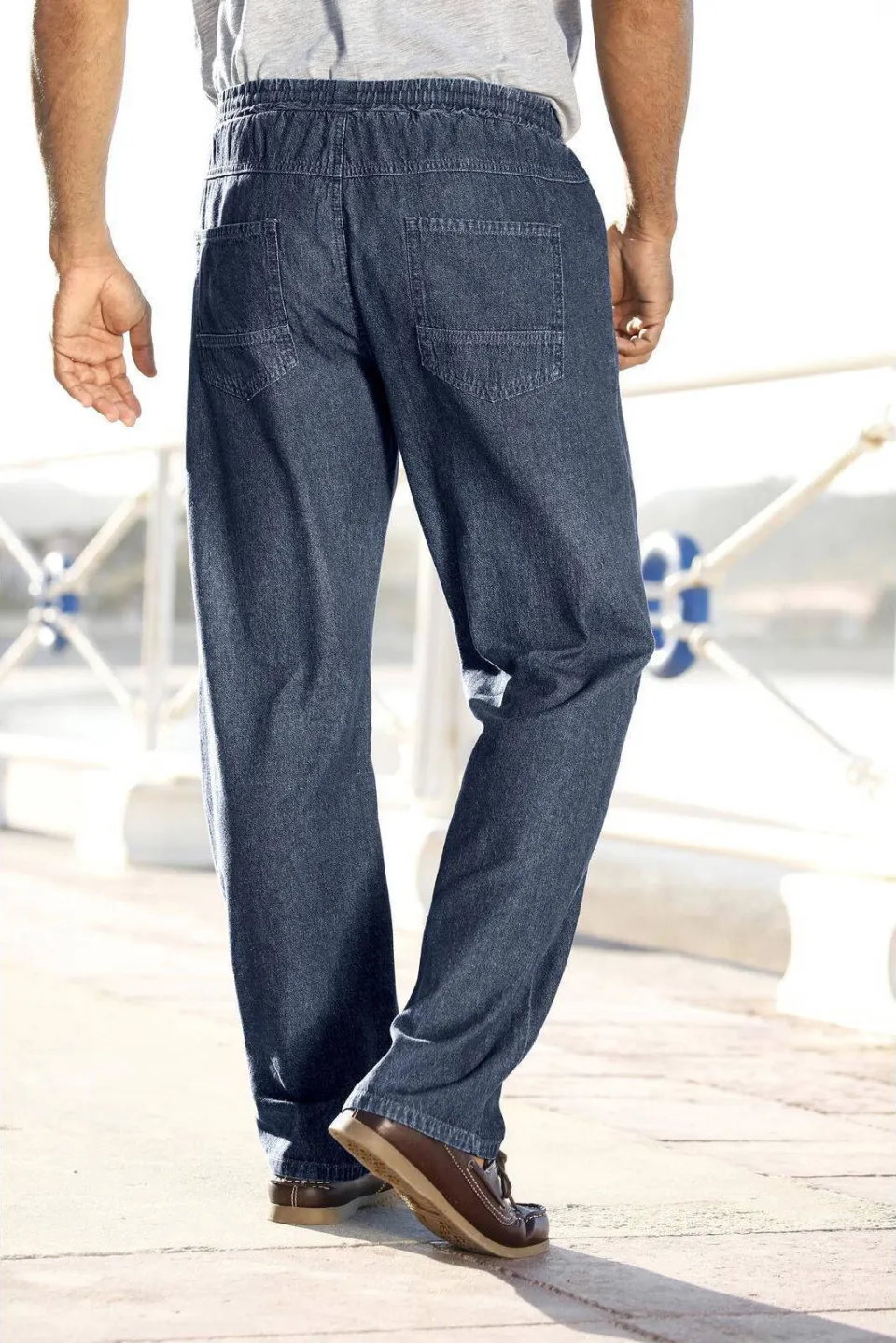 Jan Vanderstorm loose fit joggingbroek DAAN Plus blauw, foto 4