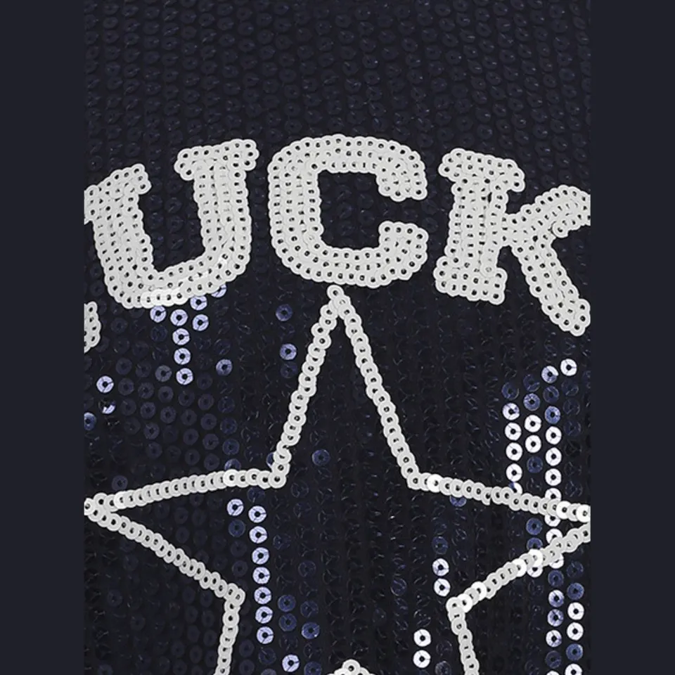 LOOXS 10sixteen longsleeve met sterren en pailletten donkerblauw, foto 8