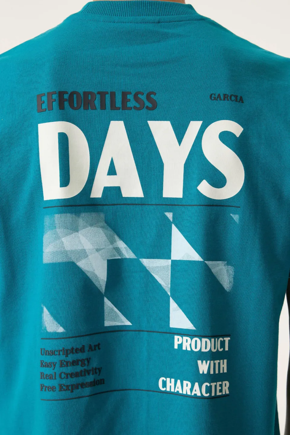 Garcia T-shirt met backprint blauw, foto 6