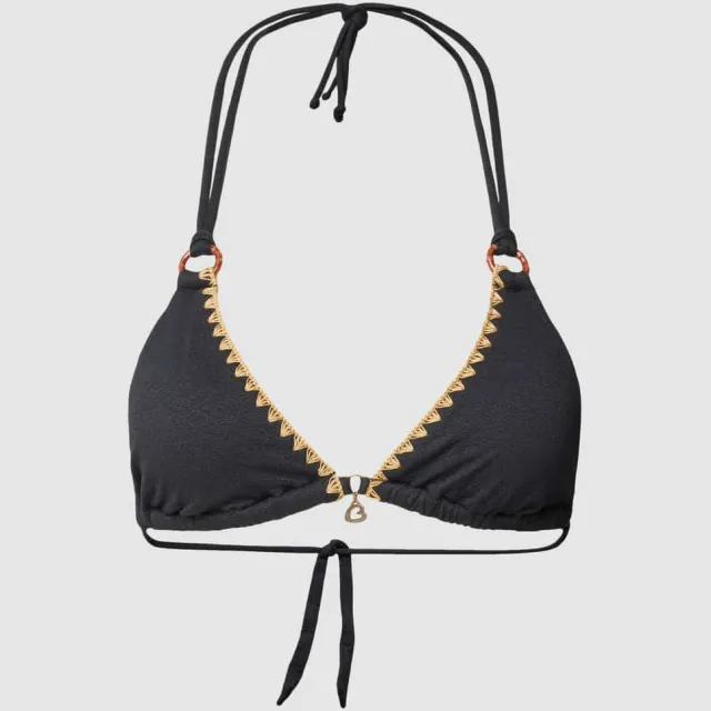 banana moon Bikinitop met vetersluiting aan de achterkant, model 'YERO SANTAFE' zwart, foto 2