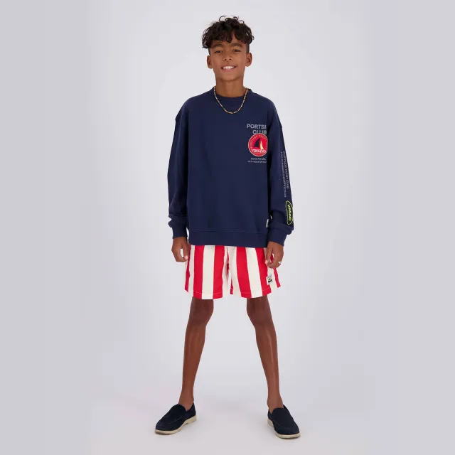 Vingino sweater met backprint - donkerblauw