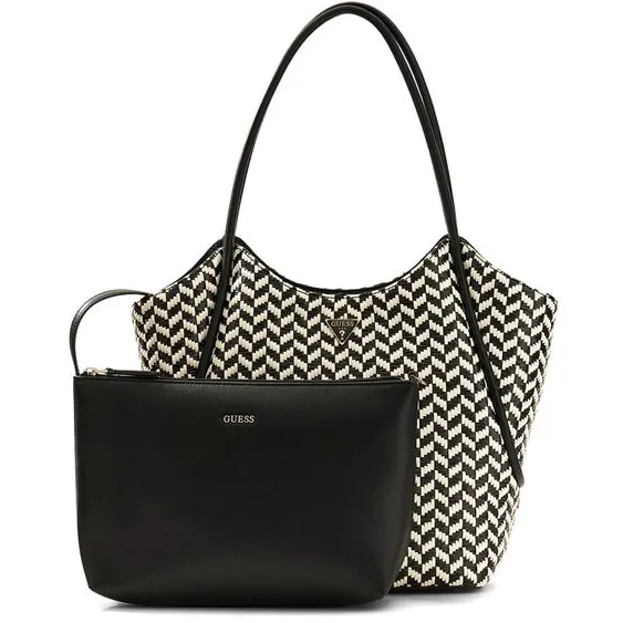 Guess Tessi 2 in 1 tote schoudertas zwart, foto 2