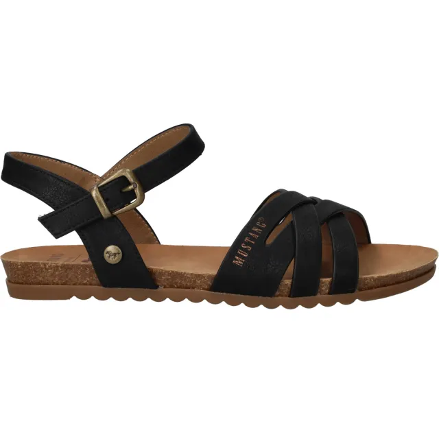 Mustang sandalen zwart