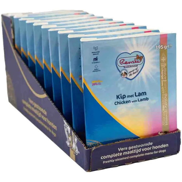 Renske Vers Gestoomd Complete Menu puppy kip lam natvoer 395 g, foto 2