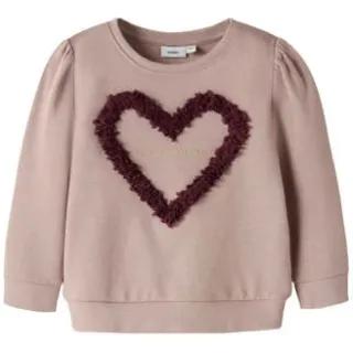 GUPPY MINI sweater met hartjes - lichtroze Hartjes