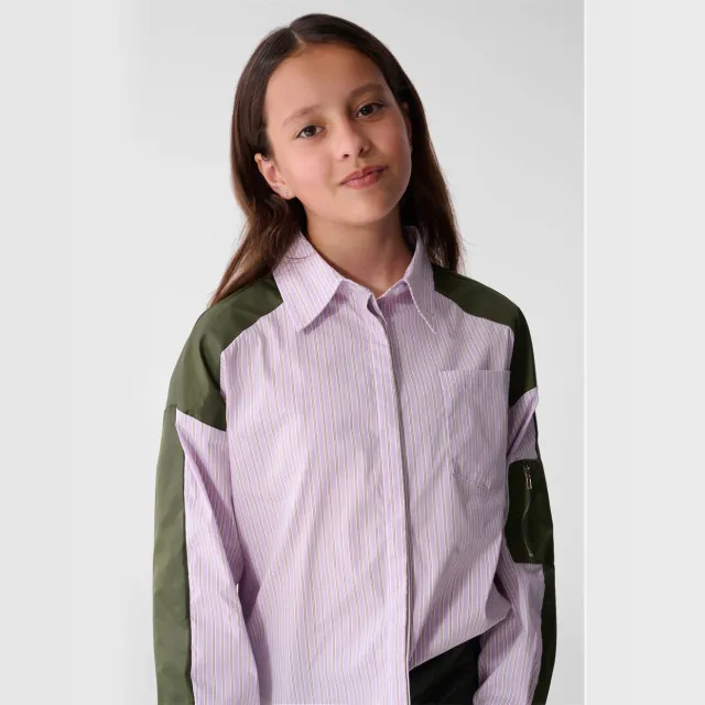 Shoeby blouse lichtroze lichtroze/wit/groen, foto 5