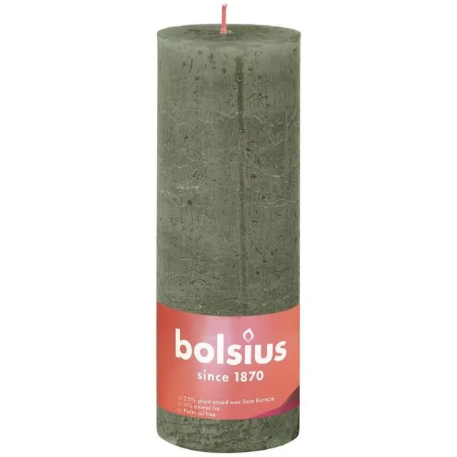 Bolsius stompkaars olijf 190/68