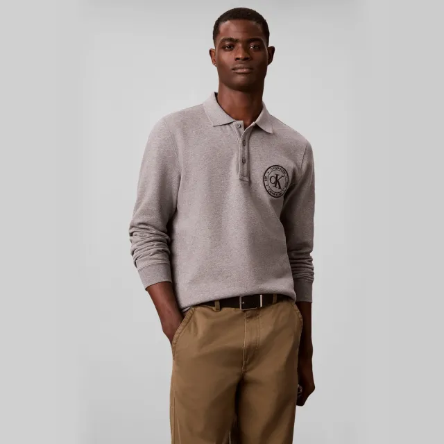 Calvin Klein JEANS regular fit trui met logo - grijs