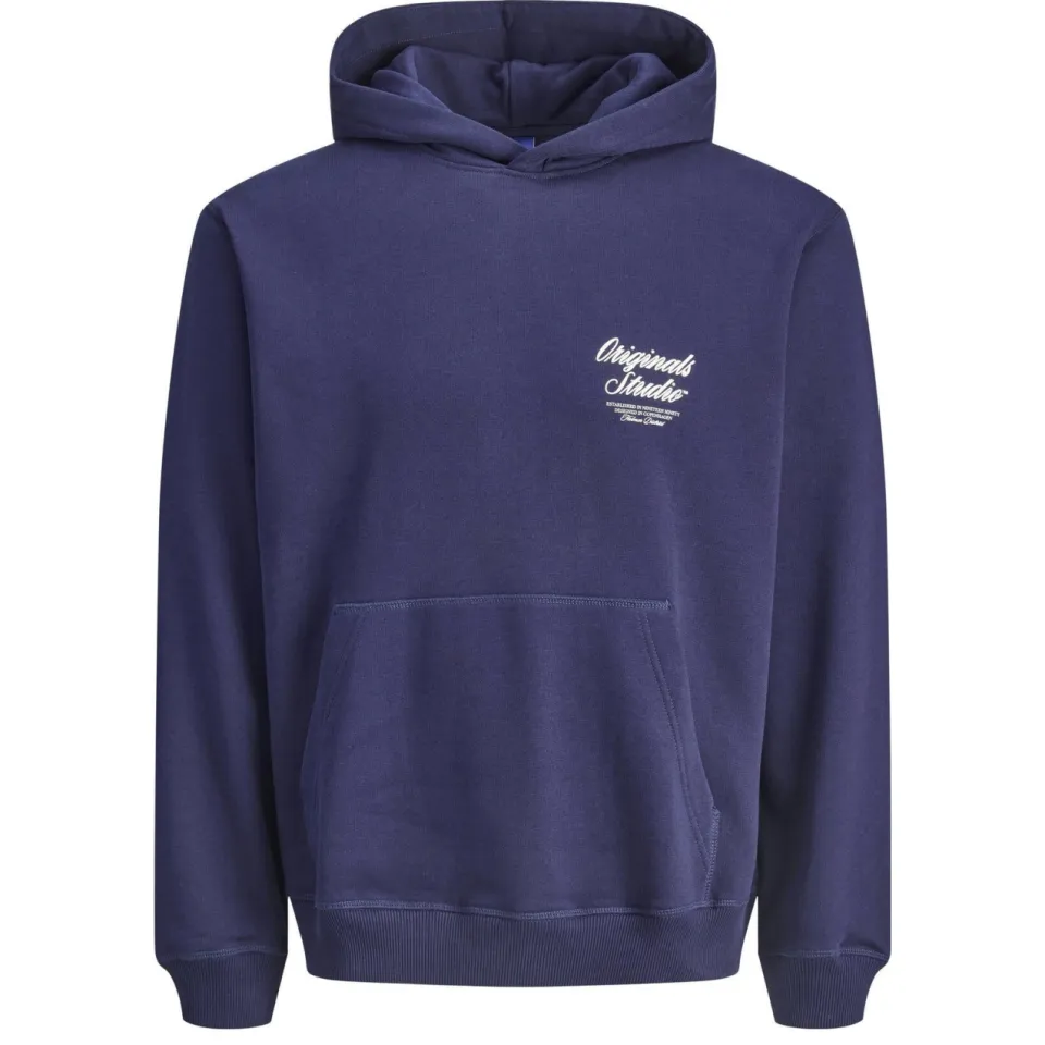 Jack & Jones JUNIOR hoodie met backprint donkerblauw, foto 3