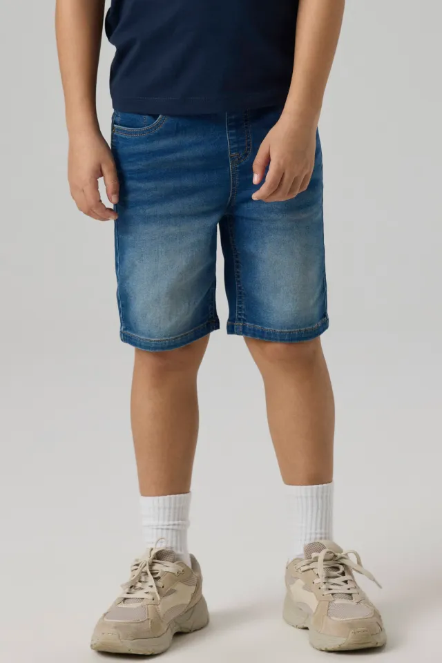 NAME IT Ryan jogger denim L jeansshort donkerblauw, foto 5