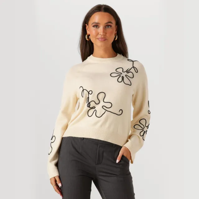 Object Dames Truien & Vesten Objlaney Rubin Ls Pullover - Zand