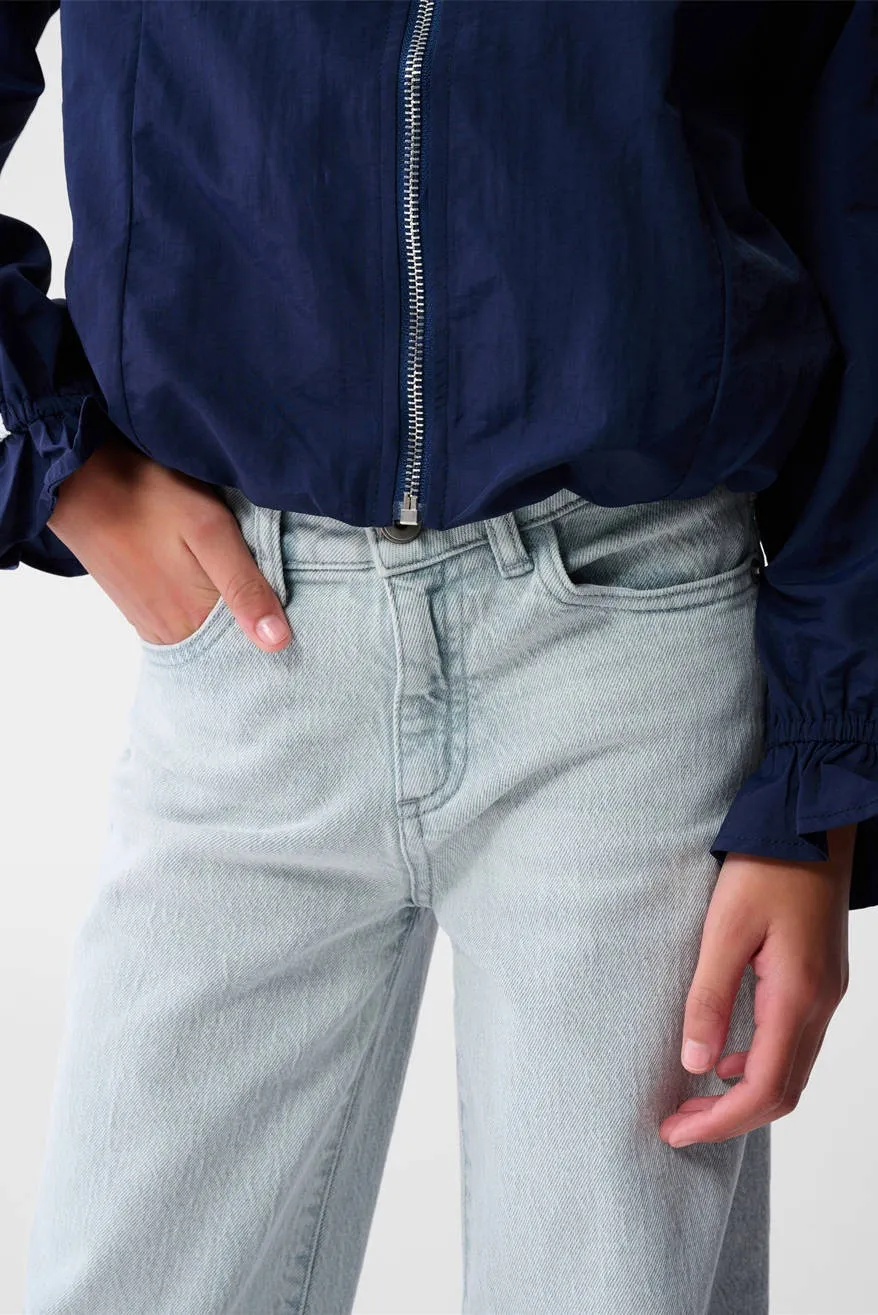 Shoeby wide leg high waist wide leg jeans light blue denim, foto 5