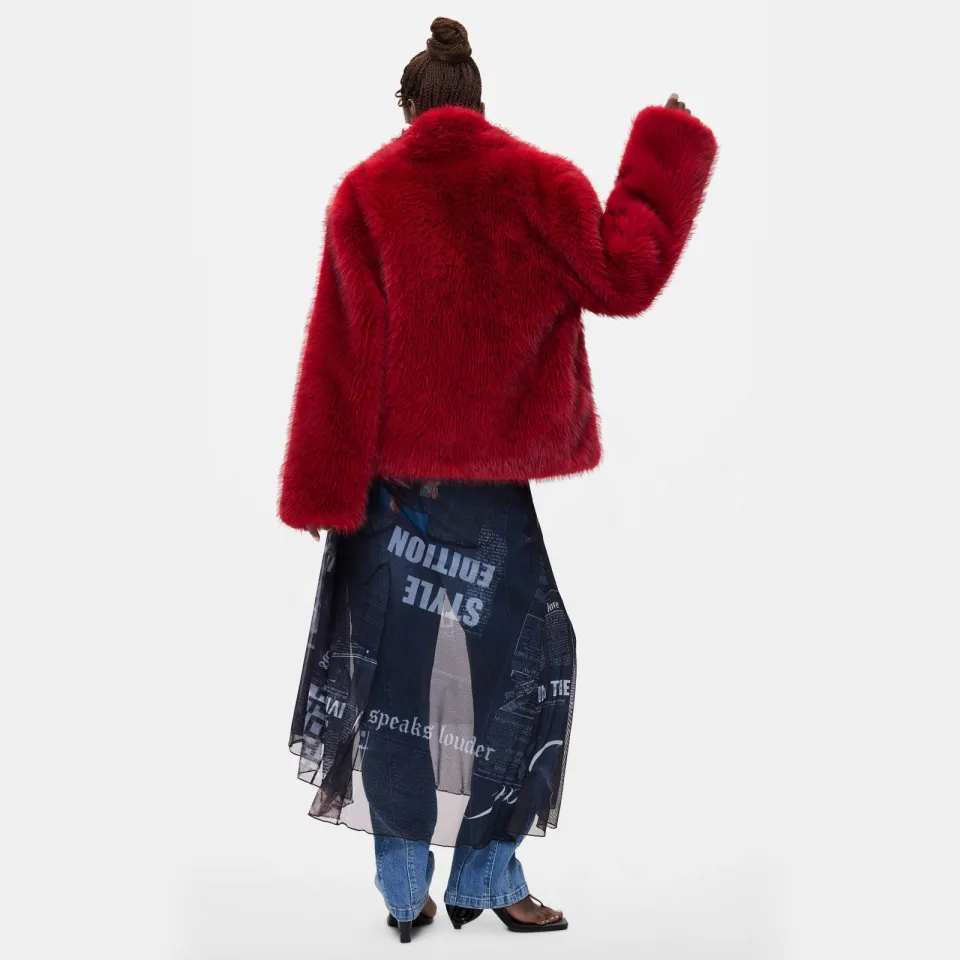 Desigual Crudelia winterjas rood, foto 3