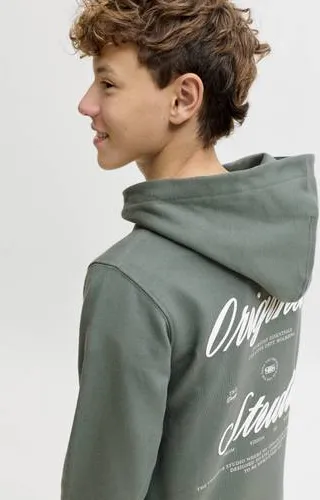 Jack & Jones JUNIOR hoodie met backprint - groen, foto 5
