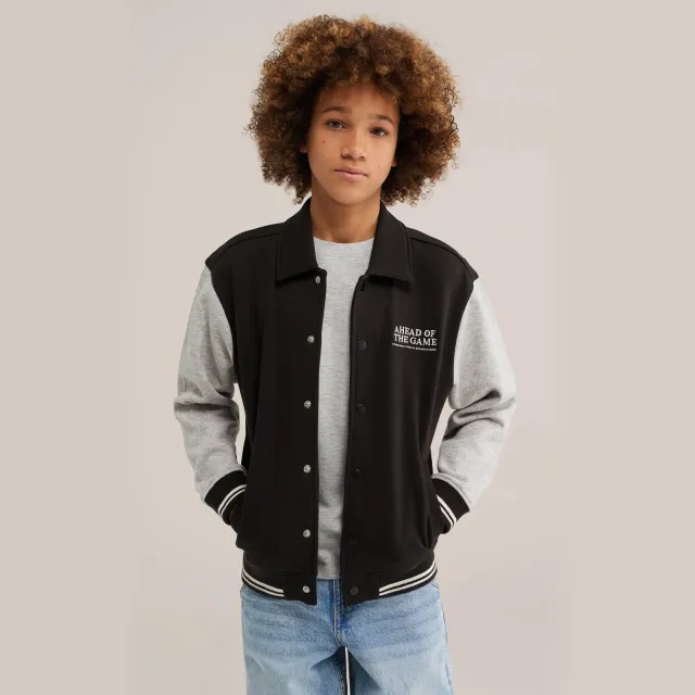 WE Fashion sweatvest - zwart Zwart/grijs
