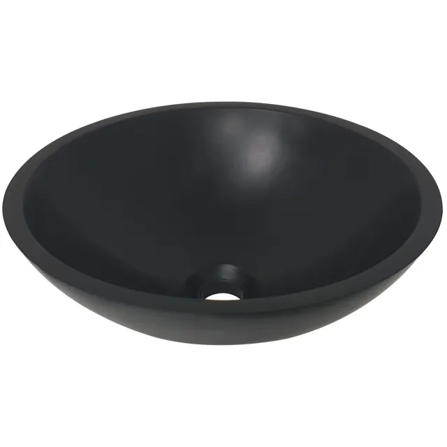 Wiesbaden Opzetwaskom Wiesbaden Valerie Solid Surface 43x43x13 cm Mat Zwart