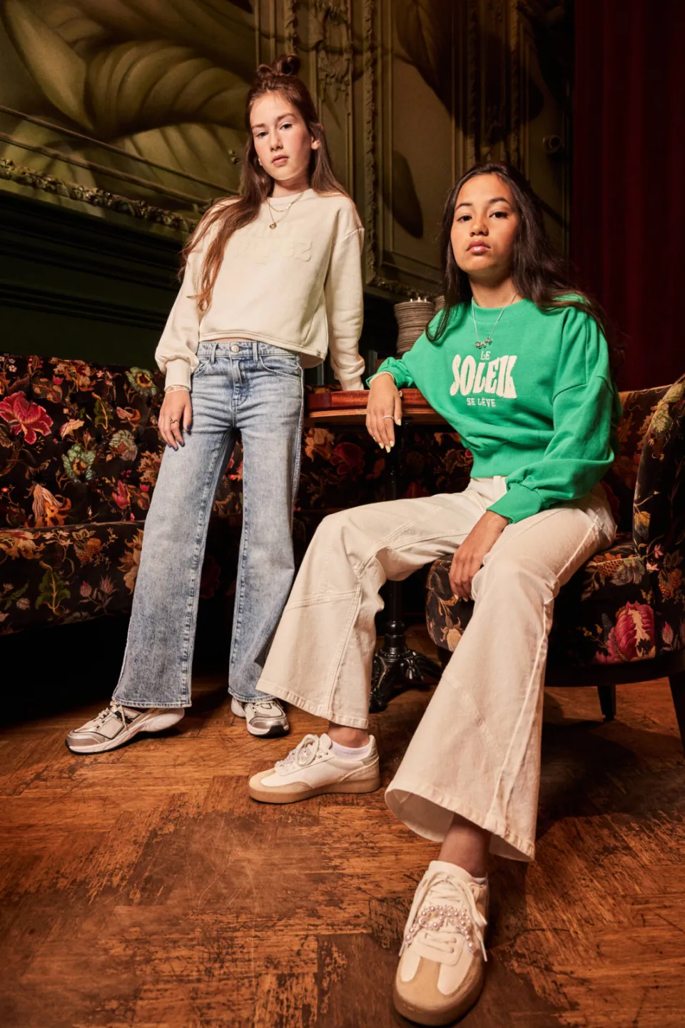 Indian Blue Jeans sweater groen, foto 2