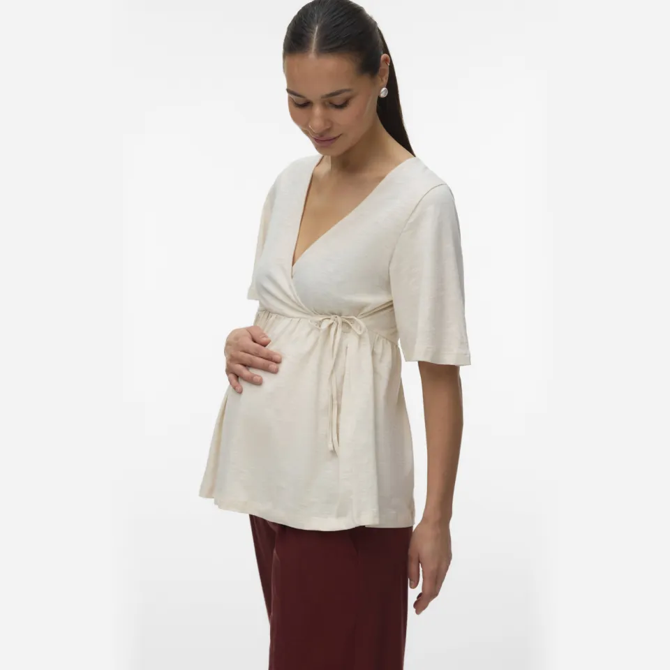 Mamalicious overslagtop beige, foto 5